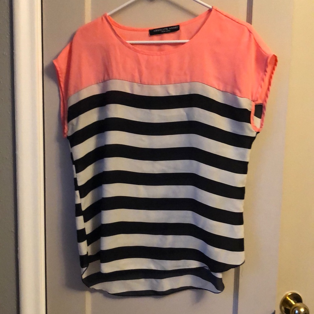 Pink and striped shirt
